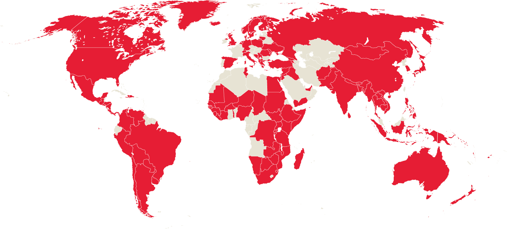 A map of Save the Children operating area