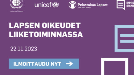 Lapsen oikeudet liiketoiminnassa tapahtuma.