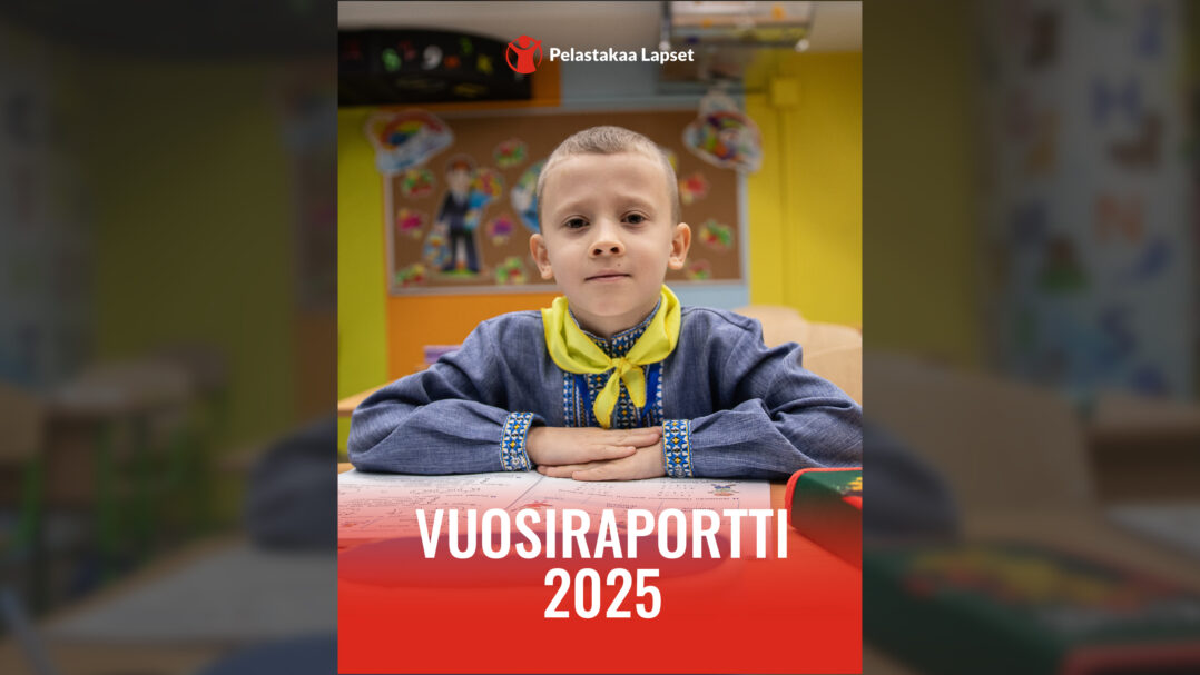 Pelastakaa Lapset Vuosiraportti 2025 kansikuva