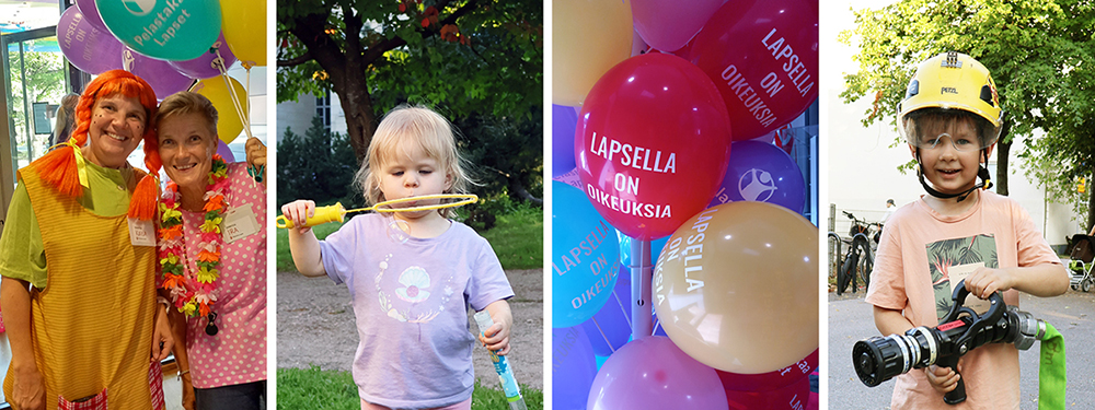 Kuvasarja lapsista, aikuisista ja ilmapalloista Tohinaa Tiukulassa -tapahtumassa